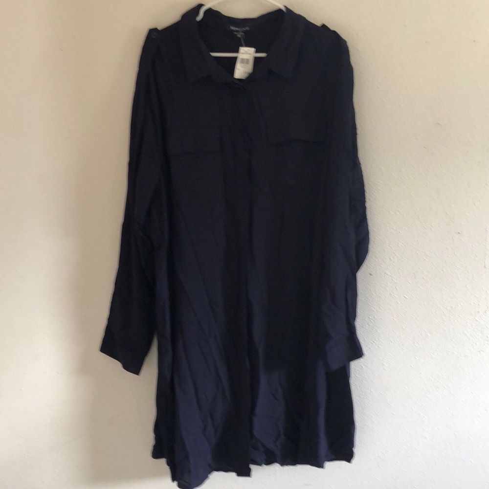 Long sleeve button up dress